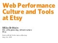 Web Performance Culture and Tools at Etsy