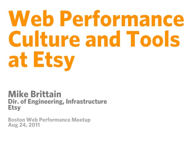Web Performance Culture and Tools a...