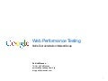 Web performance testing