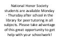 CRHS Announcements