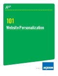Web site  Personalization