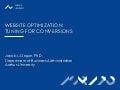 Website Optimization: Tuning for Conversions 