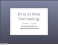 Introduction to Web Terminology
