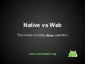 Web vs Native introduction