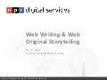 Web writing & original web storytelling 