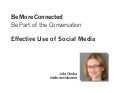 Effective Use of Social Media