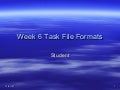 Week 6  Task  File  Formats