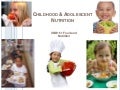 XNB151 Week 3 Child & adolescent nutrition