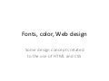 Design Concepts and Web Design