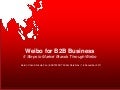 Weibo for b2 b business 