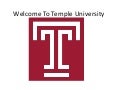 Welcome to temple university