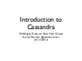 Introduction to Cassandra
