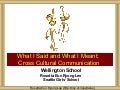 Wellington 90 Min Cross Cultural Communication