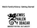Welsh family history getting started