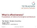 What is effectiveness?
