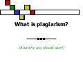 What Is Plagiarism
