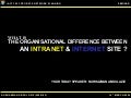 What is the organisational difference between Internet & Intranet?