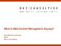 What is Web Content Management Anyway?