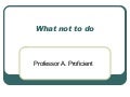 What Not To Do On A Test