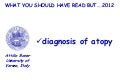 What 2012 diagnosis atopy