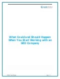 What Could and Should Happen When You Start Working with an SEO Company