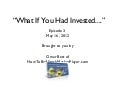 What If You Had Invested-Episode 3