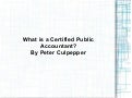What is a Certified Public Accountant? By Peter Culpepper