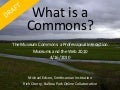 What is a commons? For Museum Commons: A Professional Interaction, Museums and the Web 2010