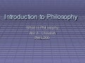 What is philosophy