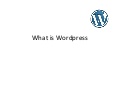 What is wordpress week 1