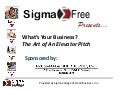 What is Your Business the Elevator Pitch
