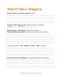 I set up my blog. Now what? worksheet