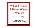 What I Wish I Knew When I Was 20