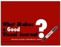 What Makes a Good Visual Journal? (assessment examples)