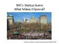 What Makes NYC's Startup Scene Special? (revised draft)