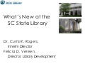 What's New at the SC State Library