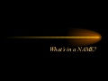 Whats in a name