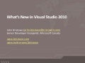 What&rsquo;s New in Visual Studio 2010