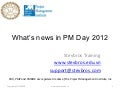What's news in project management day 2012
