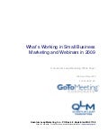 What's Working in Small Business Marketing and Webinars