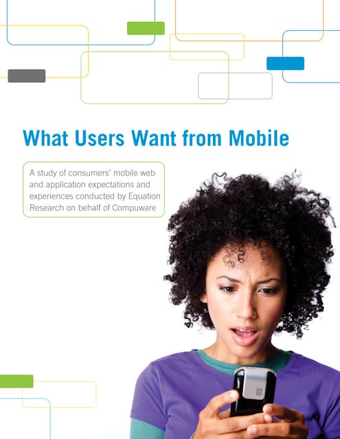 What users want from mobile  - Equa...