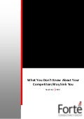 What You Dont Know About Your Competitors May Sink You
