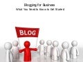 What you need to know to start a business blog
