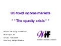 Creating transparency in the fixed income markets
