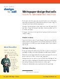 White Paper Design Tips that Sell