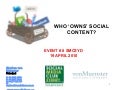 Who &rsquo;owns&rsquo; social content?