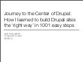 Journey to the Center of Drupal: How I learned to build Drupal sites the ‘right way’ in 1001 easy steps
