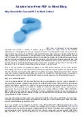 Why should we convert pdf to word online    free pdf to word blog