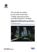 Why should you consider procurement outsourcing? A holistic approach towards vertically integrated to virtually integrated business process services
