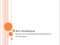 Why wordpress